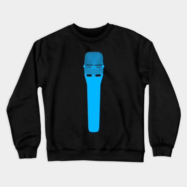 Cyan Mic Crewneck Sweatshirt by Vin Zzep